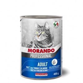 Morando / Морандо Professional консервированный корм для кошек паштет с тунцом и лососем, 400г