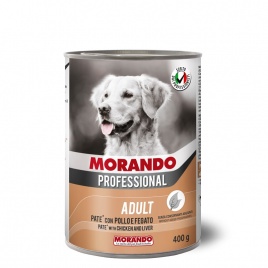 Morando Professional Консервированный корм для собак паштет с курицей и печенью, 400г