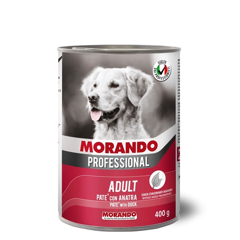 Morando Professional Консервированный корм для собак паштет с уткой, 400г фото 1