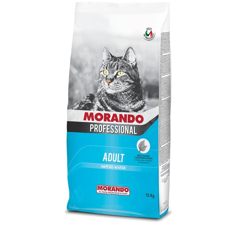 Morando / Морандо Professional Gatto сухой корм для взрослых кошек с рыбой, 15 кг  фото 1