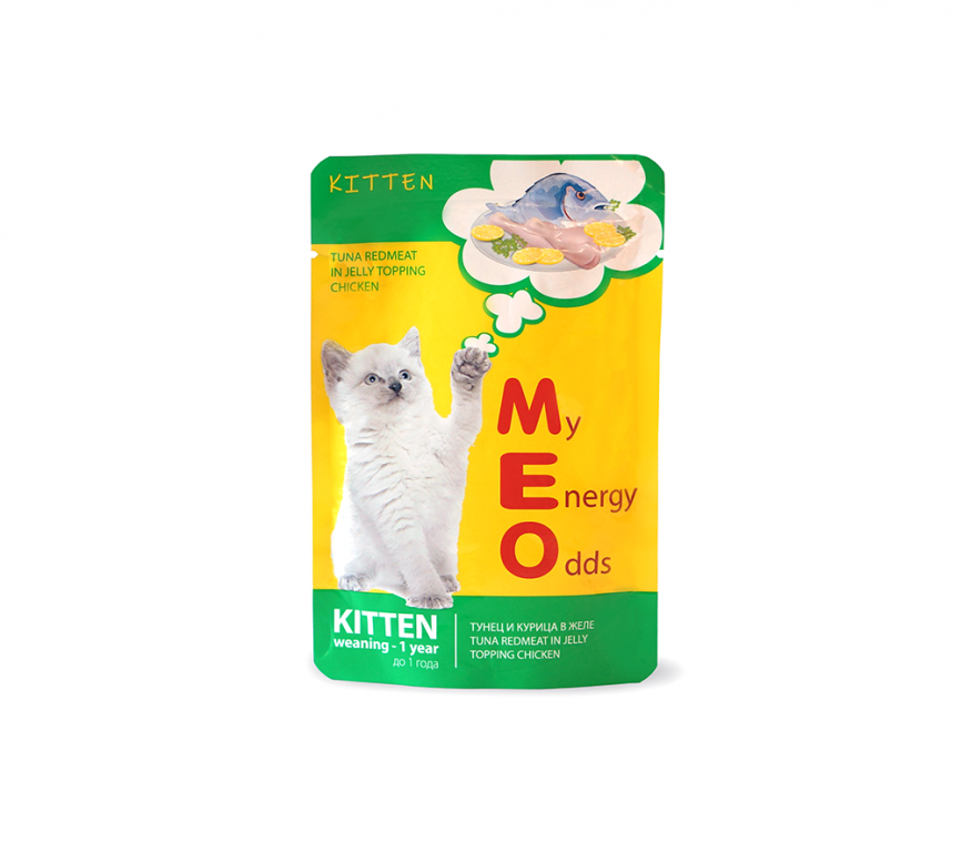 MEO  тунец и курица в желе для котят фото 1