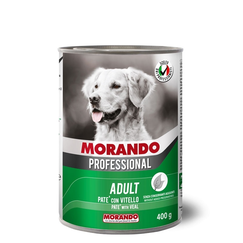 Morando Professional Консервированный корм для собак паштет с телятиной, 400г фото 1