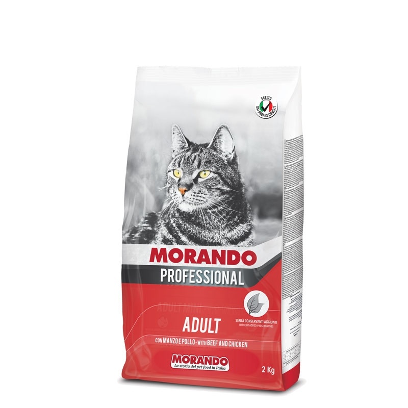 Morando / Морандо Professional Gatto сухой корм для взрослых кошек с говядиной и курицей, 2 кг  фото 1
