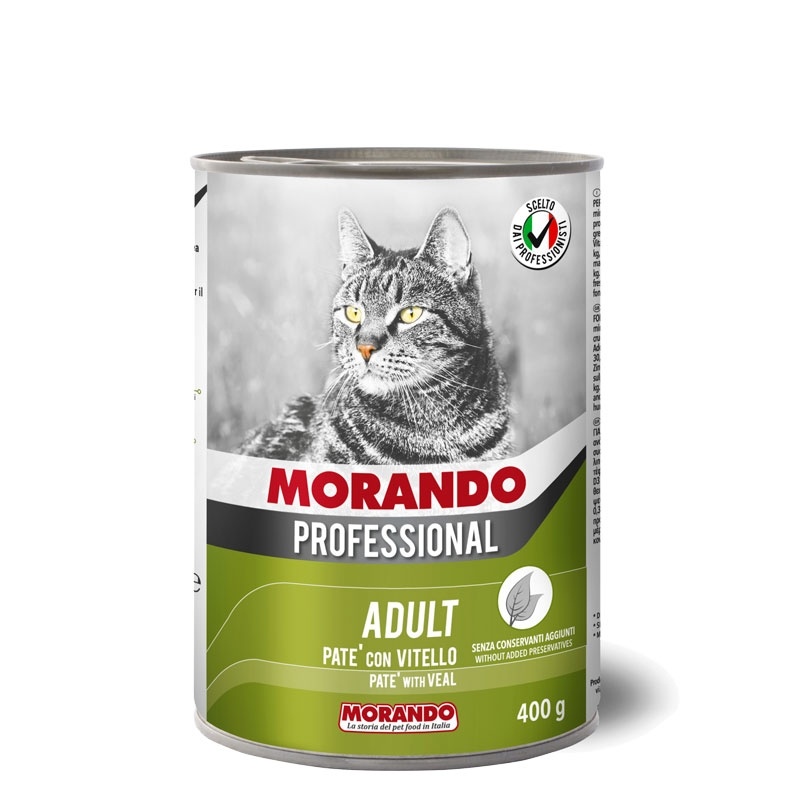 Morando Professional Консервированный корм для кошек паштет с телятиной 400г фото 1